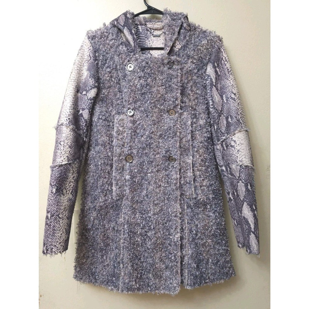 CUSTO BARCELONA Vintage Women's Snake Skin Print Hoodie Coat NOWT